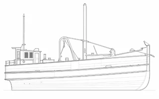 Architectural profile drawing of Angele Aline