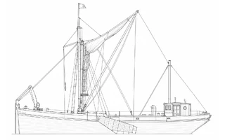 Architectural profile drawing of Beatrice Maud