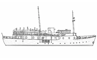 Architectural profile drawing of Bluebird