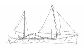 Architectural profile drawing of Guide of Dunkirk ON826
