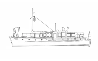 Architectural profile drawing of Lady Lou