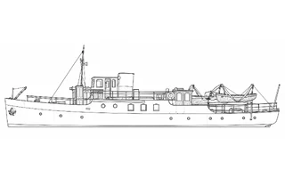Architectural profile drawing of Llanthony