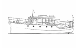 Architectural profile drawing of Mary Jane