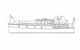 Architectural profile drawing of Minnehaha
