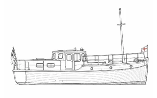 Architectural profile drawing of Nayland