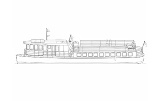 Architectural profile drawing of Princess Freda