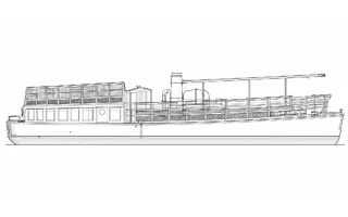 Architectural profile drawing of Tigris I